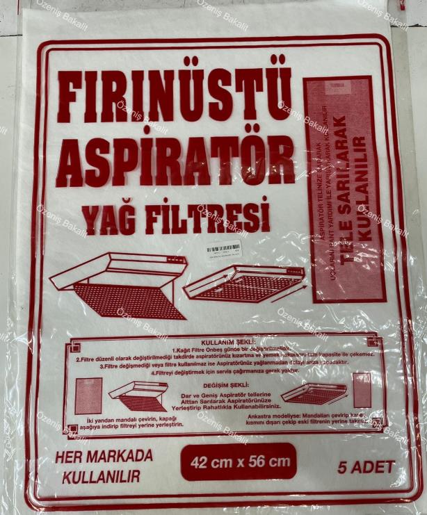 ASPİRATÖR FİLTRESİ BEZ